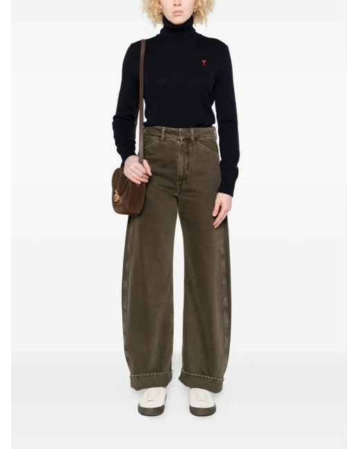 AMI Black Ami De Coeur Turtleneck Sweater