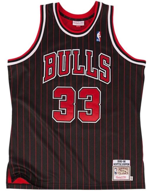 Camiseta NBA Chicago Bulls 1995 Scottie Pippen Mitchell & Ness de hombre de color Red