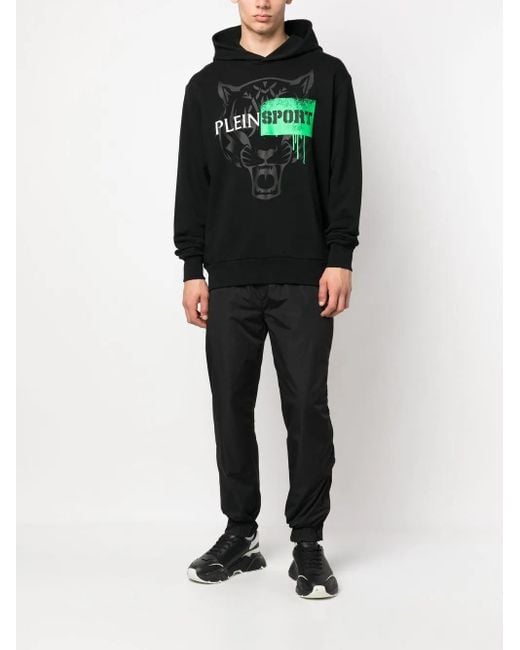Philipp Plein Black Logo-Patch Track Pants for men