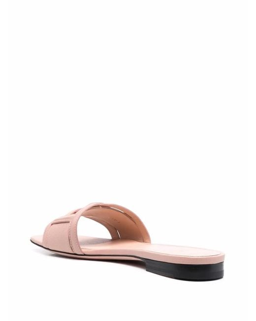 Bally Pink Interlocking Logo Sandals