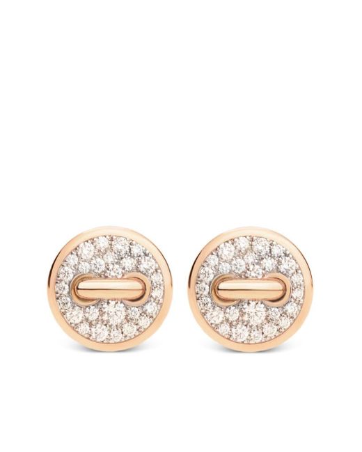 Pomellato Natural 18kt Rose Gold Pom-pom Dot Diamond Earrings