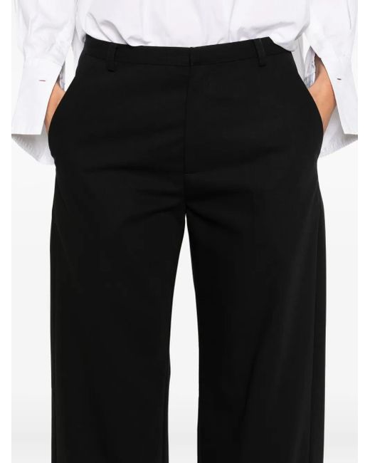St. Agni Black Belt-Loops Trousers