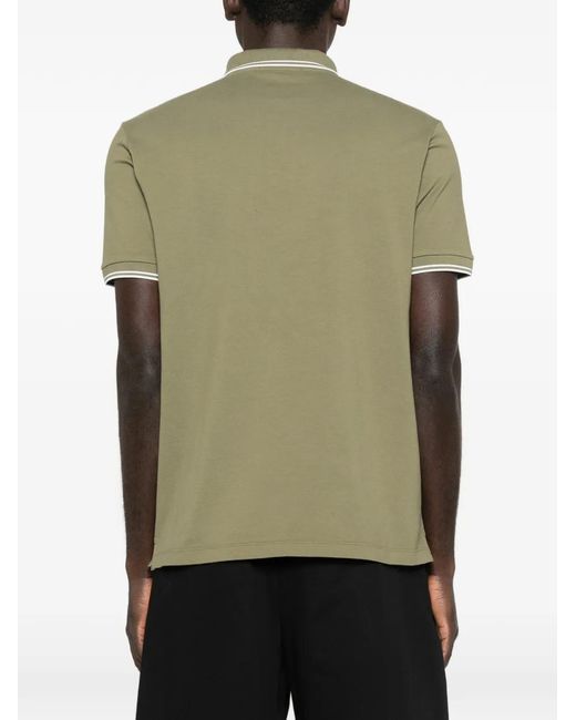 Stone Island メンズ グリーン ストライプトリム ポロシャツ 【公式通販】