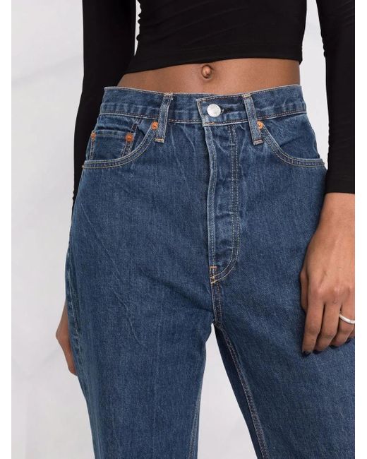 Vaqueros bootcut de talle alto Re/done de color Blue