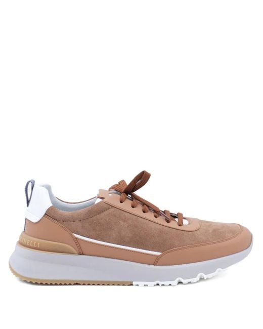 Zapatillas de piel Brunello Cucinelli de hombre de color Brown