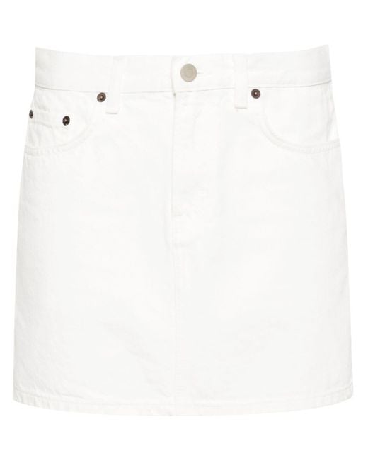 Jeanerica White Lea Denim Miniskirt