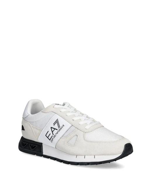 EA7 White Ea7 Logo Sneakers
