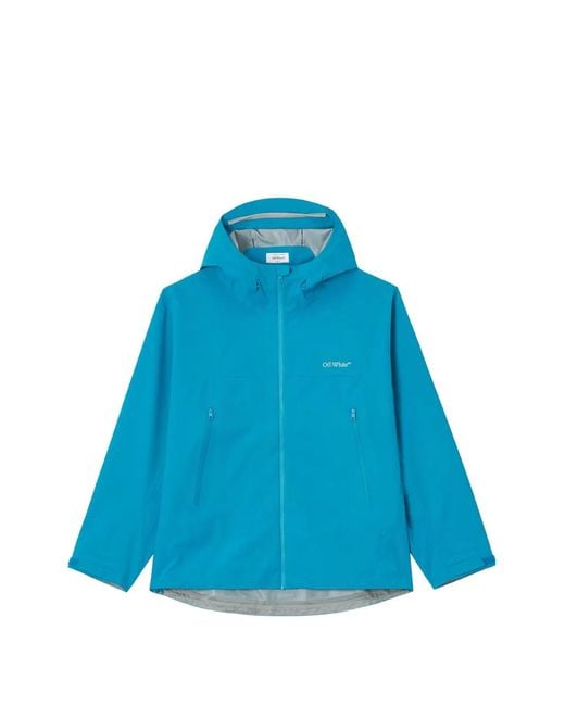 Off-White c/o Virgil Abloh Blue Veste À Capuche À Logo Imprimé for men