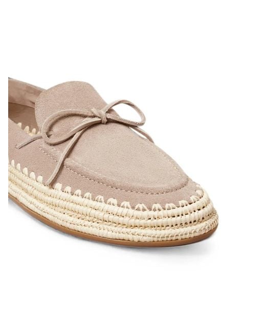 Tory Burch White The Raffia Boaty Loafers