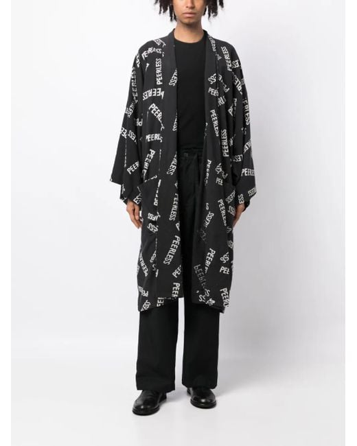 Visvim Black Slogan-Print Wide-Sleeve Jacket for men