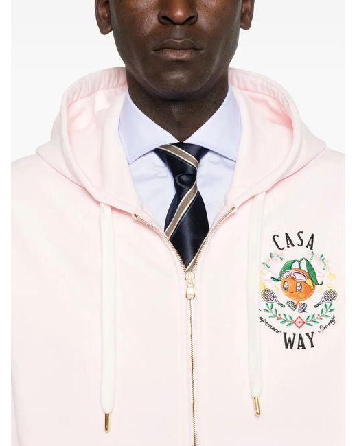 Casablanca Pink Casa Way Mascot Hoodie for men