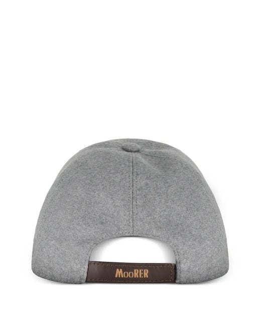 Moorer Gray Embroidered Cap for men