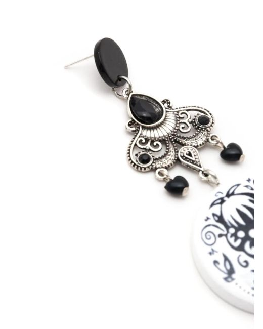 Set Orecchini E Collana Con Pendente A Fiori di Amir Slama in Black