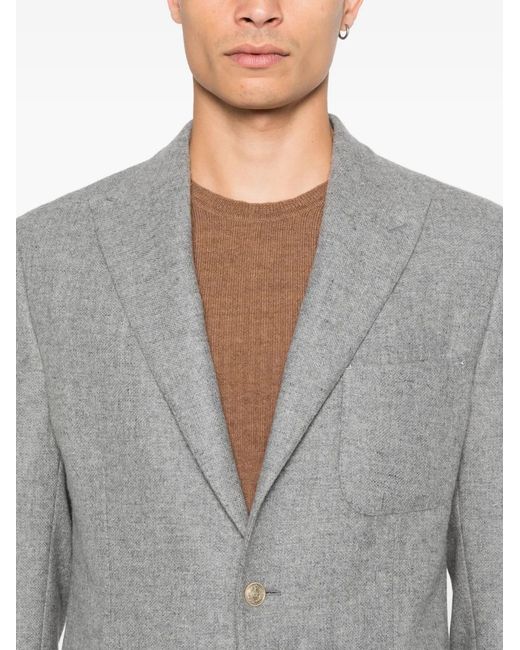 Eleventy Gray Single-Breasted Blazer for men