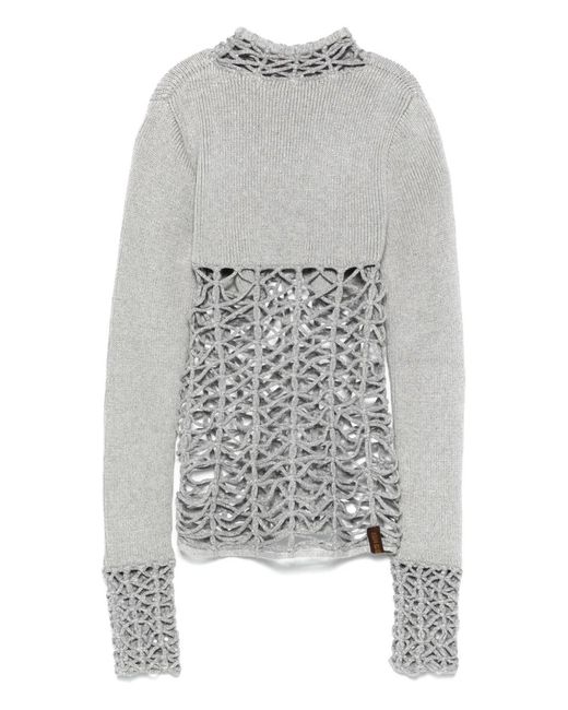 Isa Boulder Gray Half-Seen Sweater