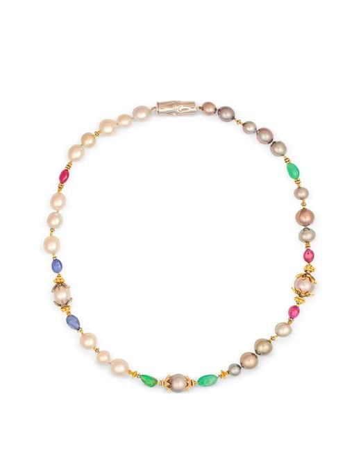 Verdura Metallic Multi-Stone Necklace