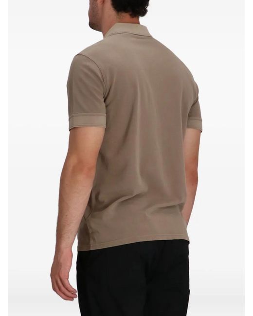 Boss Brown Logo-Detail Polo Shirt for men