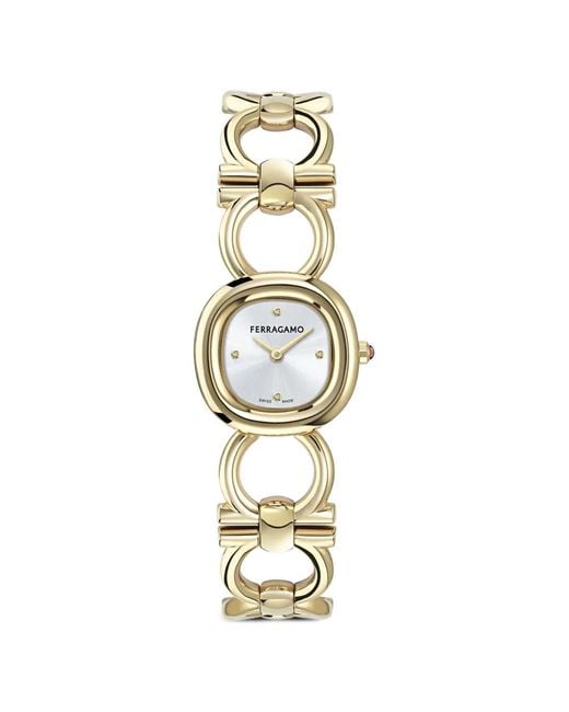 Ferragamo Metallic Double Gancini 22Mm Watch