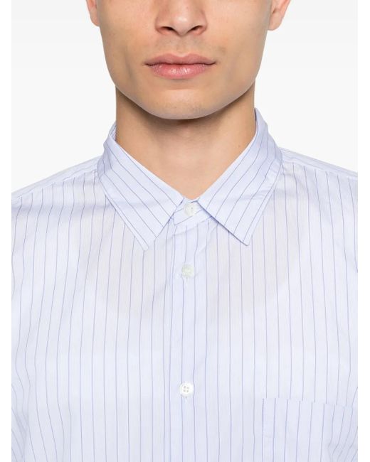 メンズ Comme des Garçons ストライプ シャツ White
