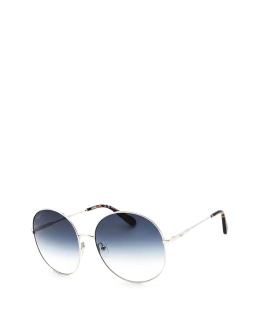 Ferragamo Blue Round-Frame Sunglasses