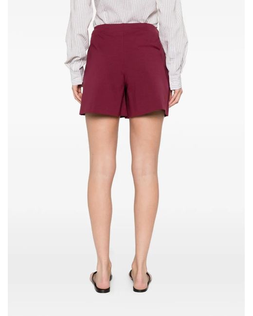 Manuel Ritz Red Wrap-Design Shorts
