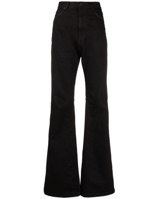 Balenciaga Flared Denim Jeans in Black | Lyst