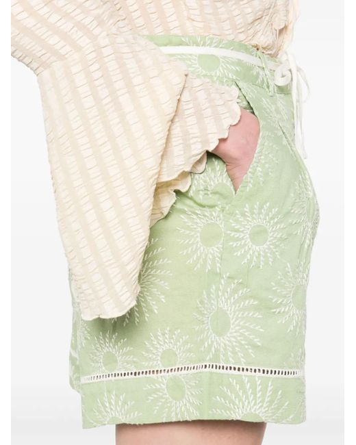 Scotch & Soda フローラル ショートパンツ Green