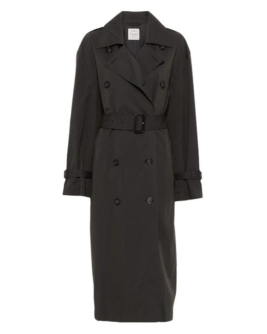 Toteme Crisp サマートレンチコート TOTEME Crisp Summer トレンチコート ブラック | Lyst