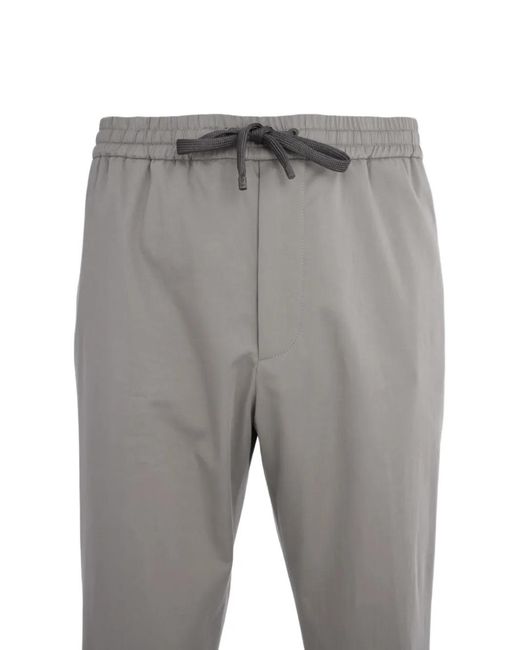 Agnona Gray Drawstring Trousers for men