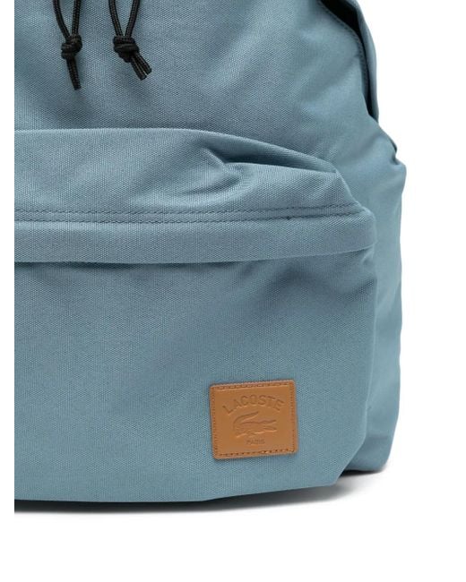 メンズ Lacoste ロゴパッチ バックパック Blue