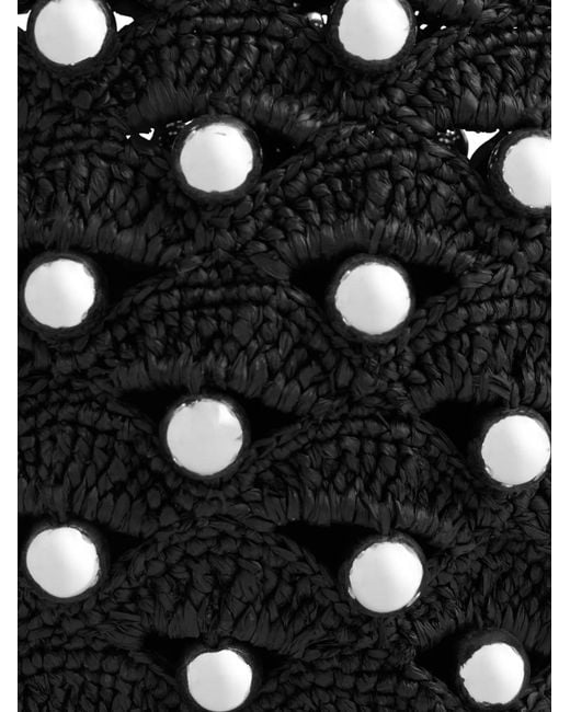 Rabanne Black Pearl-Embellished Tote Bag