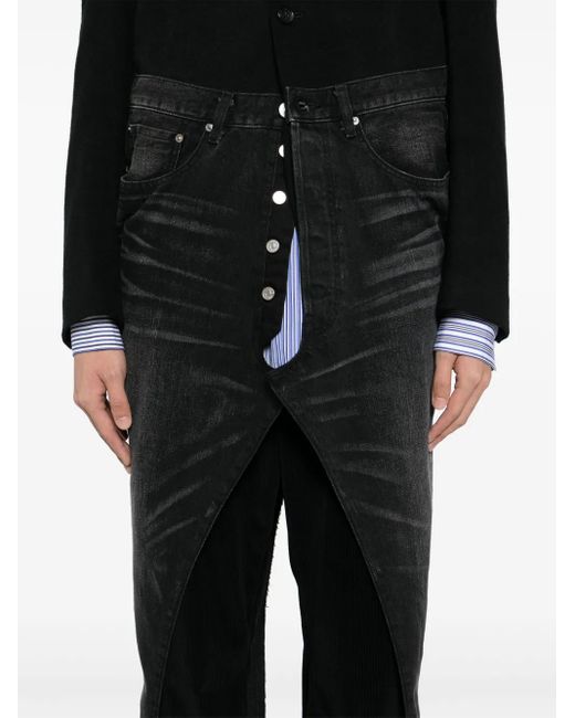 Junya Watanabe Jas Met Patchwork in het Black voor heren