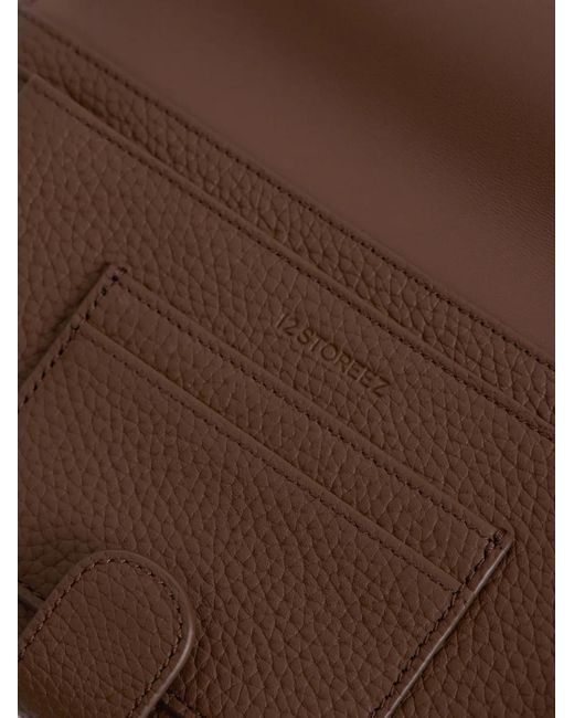 12 STOREEZ Brown Leather Wallet