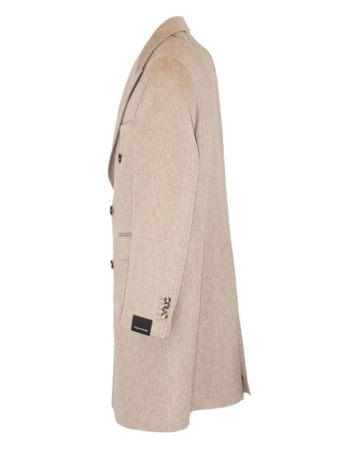 Tagliatore Natural Double-Breasted Coat for men