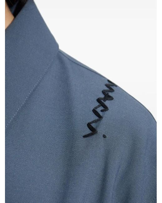 Marni Blue Jacket With Logo for men