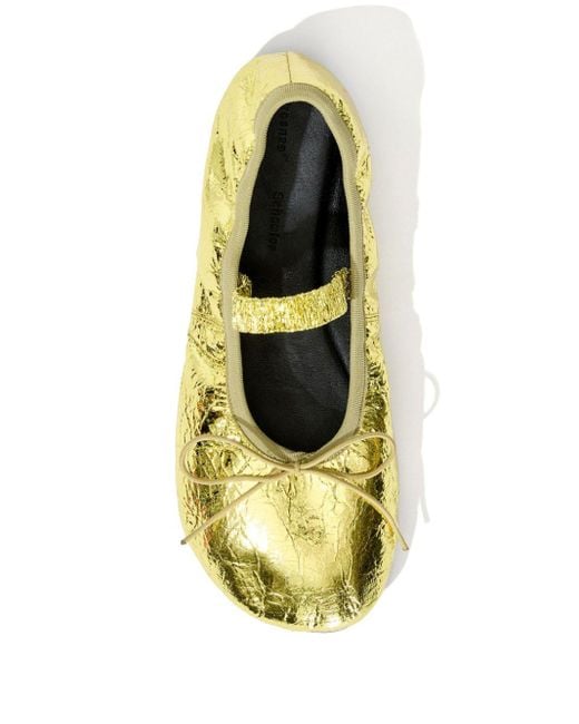 Proenza Schouler Yellow Glove Mary Jane Ballerina Shoes