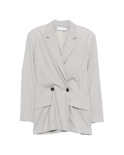 IRO White Sunrise Double-Breasted Pocket Jacket
