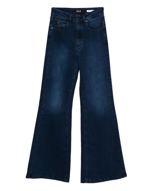 Lois Blue High-Waisted Flared Jeans