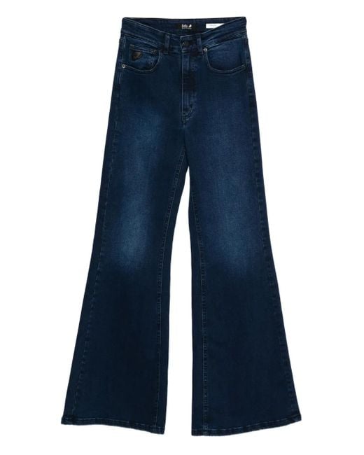 Lois Blue High-Waisted Flared Jeans
