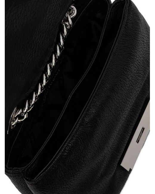 ARMANI EXCHANGE Black Logo-Plaque Mini Bag
