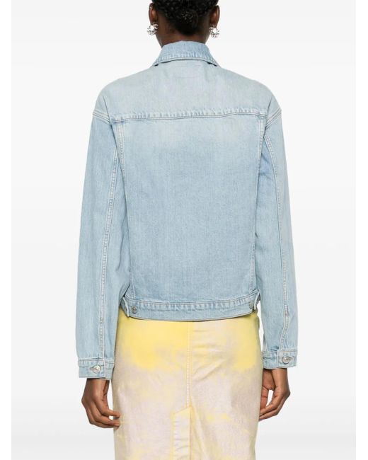 Chiara Ferragni Blue 3D Logo Denim Jacket