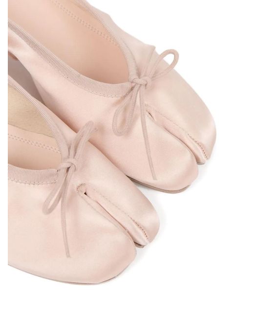 Maison Margiela Pink Tabi Satin Ballerinas