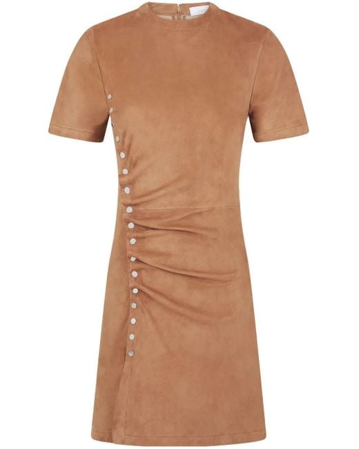 Rabanne Gesmockte Mini-Jurk in het Brown