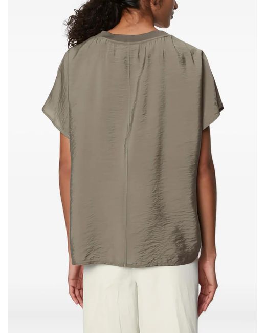 Marc O' Polo Green Draped Short-Sleeve Top