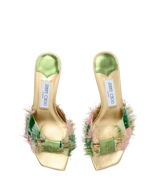 Jimmy Choo Green 35Mm Annika Sandals
