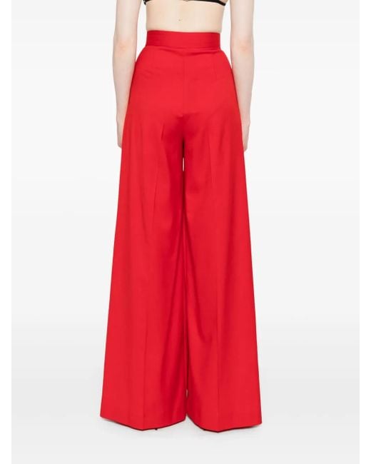Nissa Red Wide-Leg Trousers