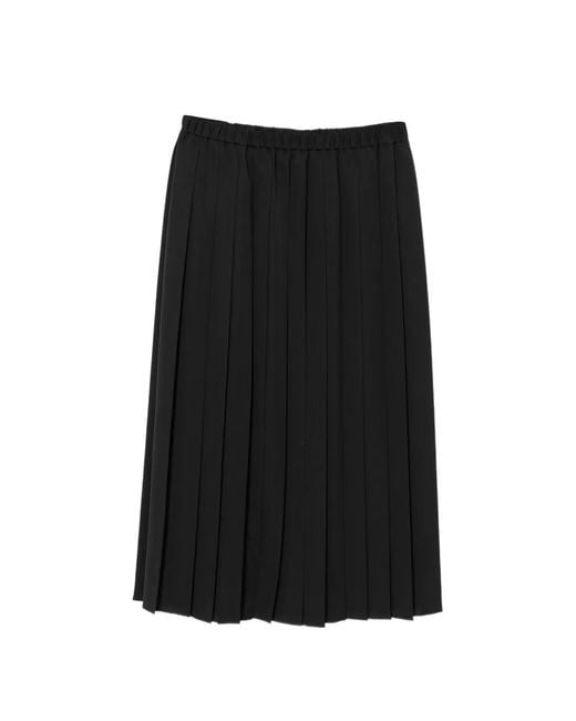 Junya Watanabe Black Pleated Skirt
