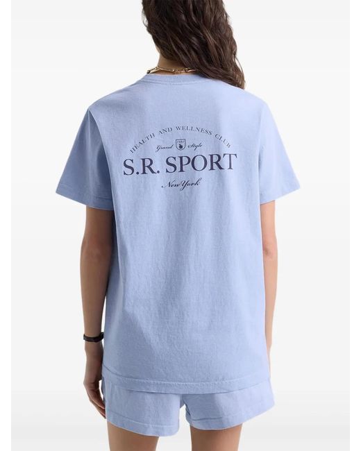 Sporty & Rich Blue Cotton T-Shirt