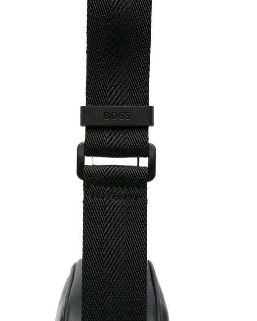 Boss Black Logo-Detail Messenger Bag for men