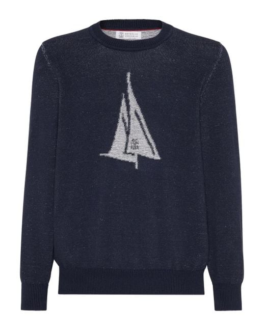 メンズ Brunello Cucinelli Vanisé Sweater Blue